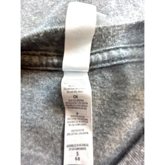 Bella-Canvas Girls Short Sleeve Graphic Tee Dots Hair Salon Gray Size S 6/8 - Picture 4 of 7